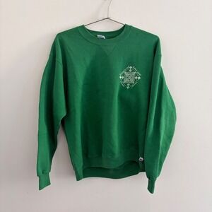 Vintage Russell Athletic Green Sweatshirt Mens Large Made in USA Booneslick